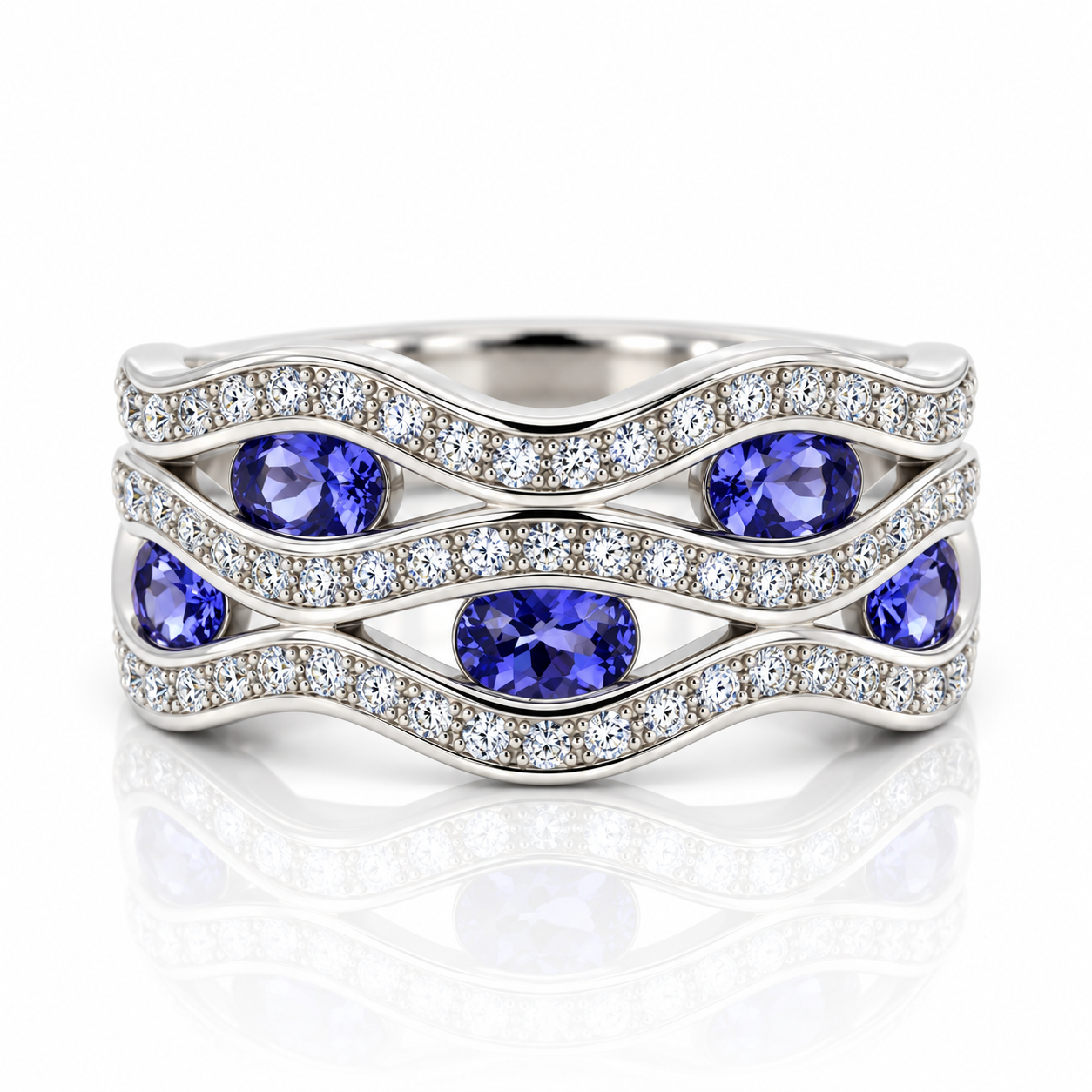 18kt Tanzanite and Diamond Dress Ring