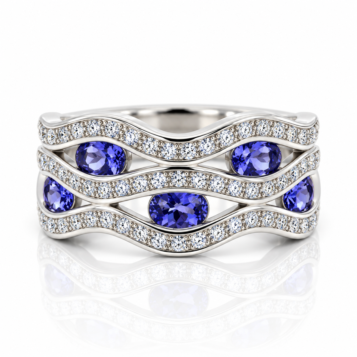 18kt Tanzanite and Diamond Dress Ring