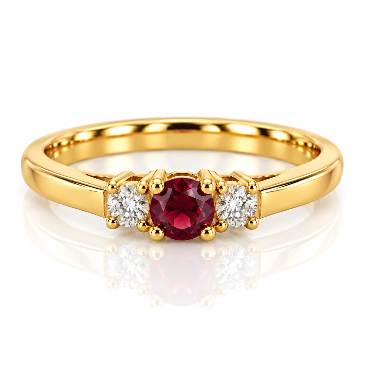 9kt Garnet and Diamond Dress Ring