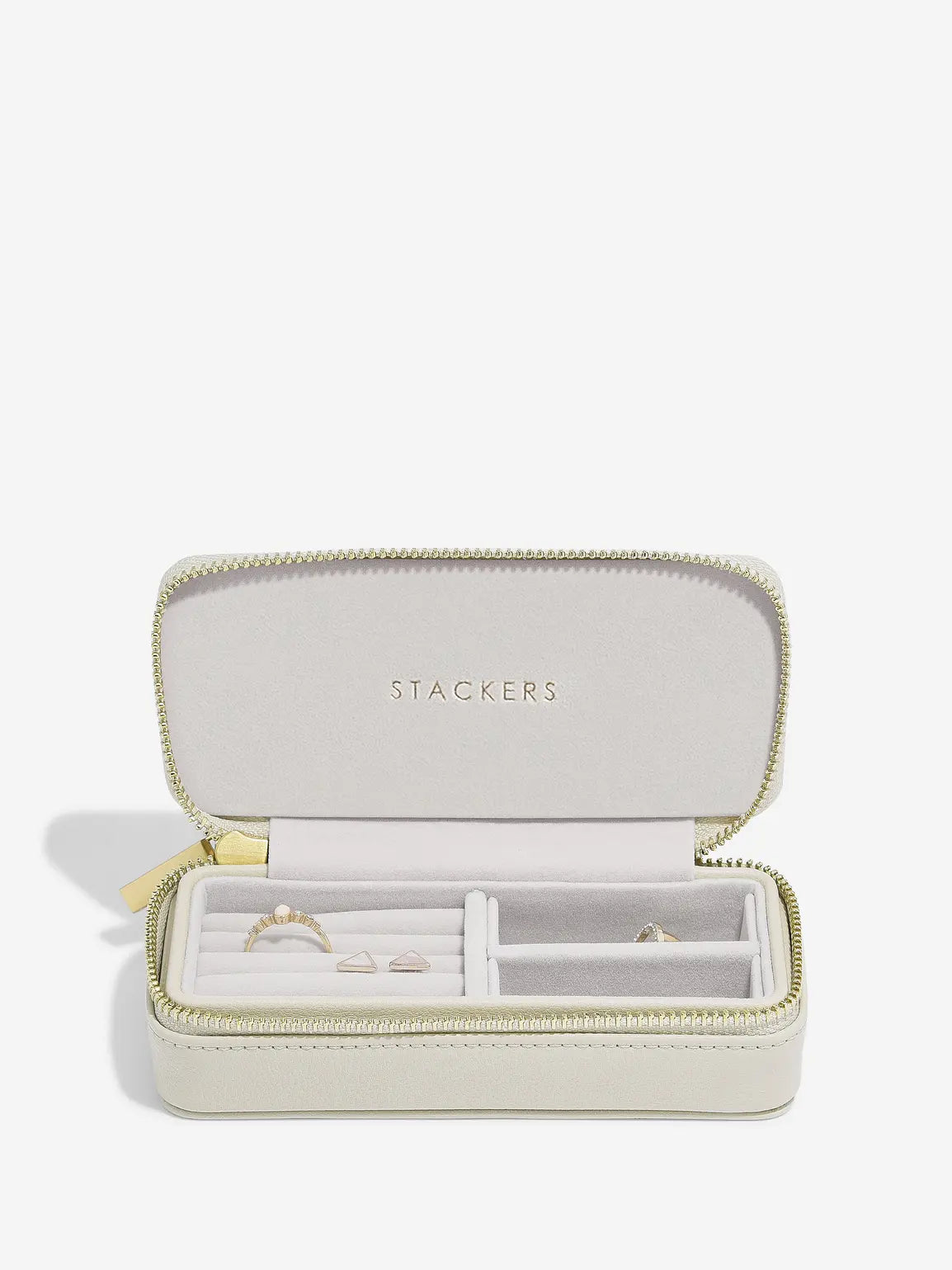 Zipped Travel Jewellery Box - Oatmeal