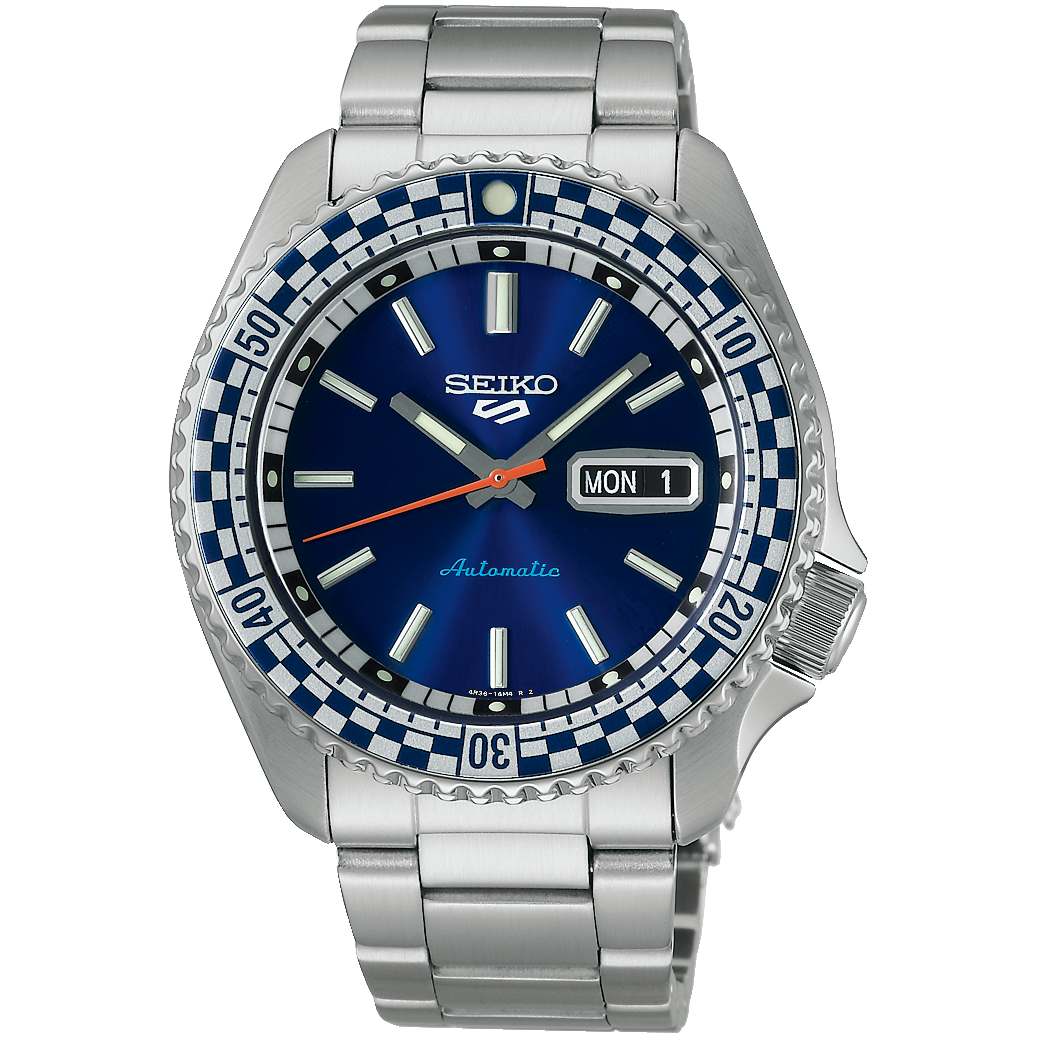 Seiko 5 SRPK65K1 Sports Petrol Blue ‘Checker Flag’ 48030013 image 0