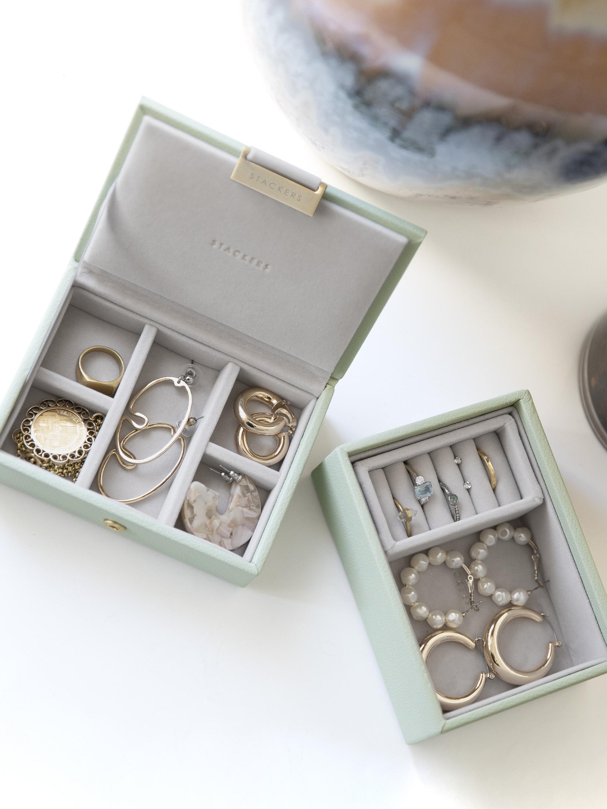 Stackers Micro Jewellery Box - Sage Green image 1