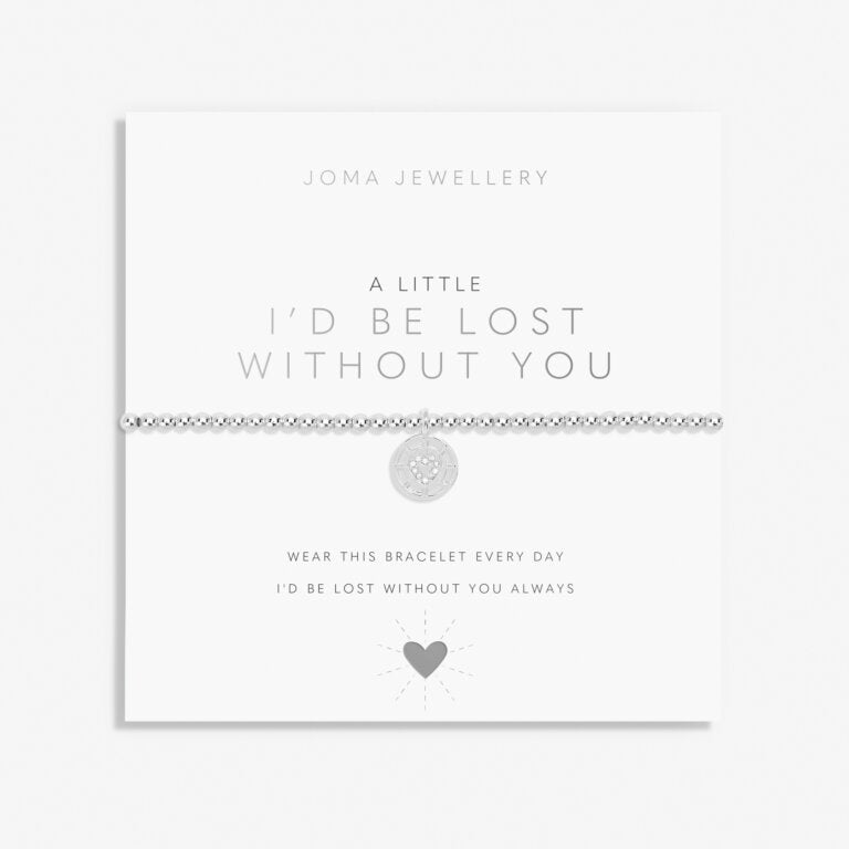 A Little 'I'd Be Lost Without You' Bracelet In Silver Plating image 0