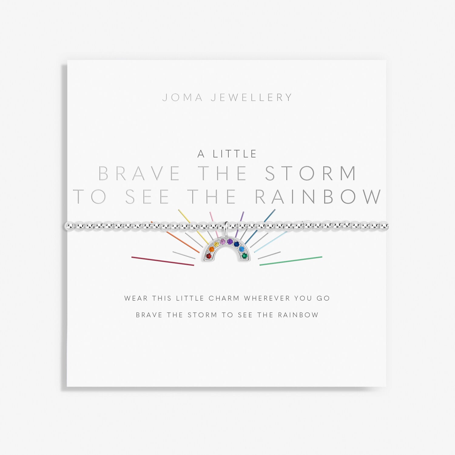 A Little 'Brave The Storm To See The Rainbow' Bracelet image 0