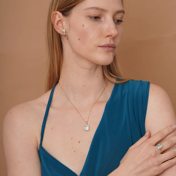 Lagoon Blue Topaz Pendant