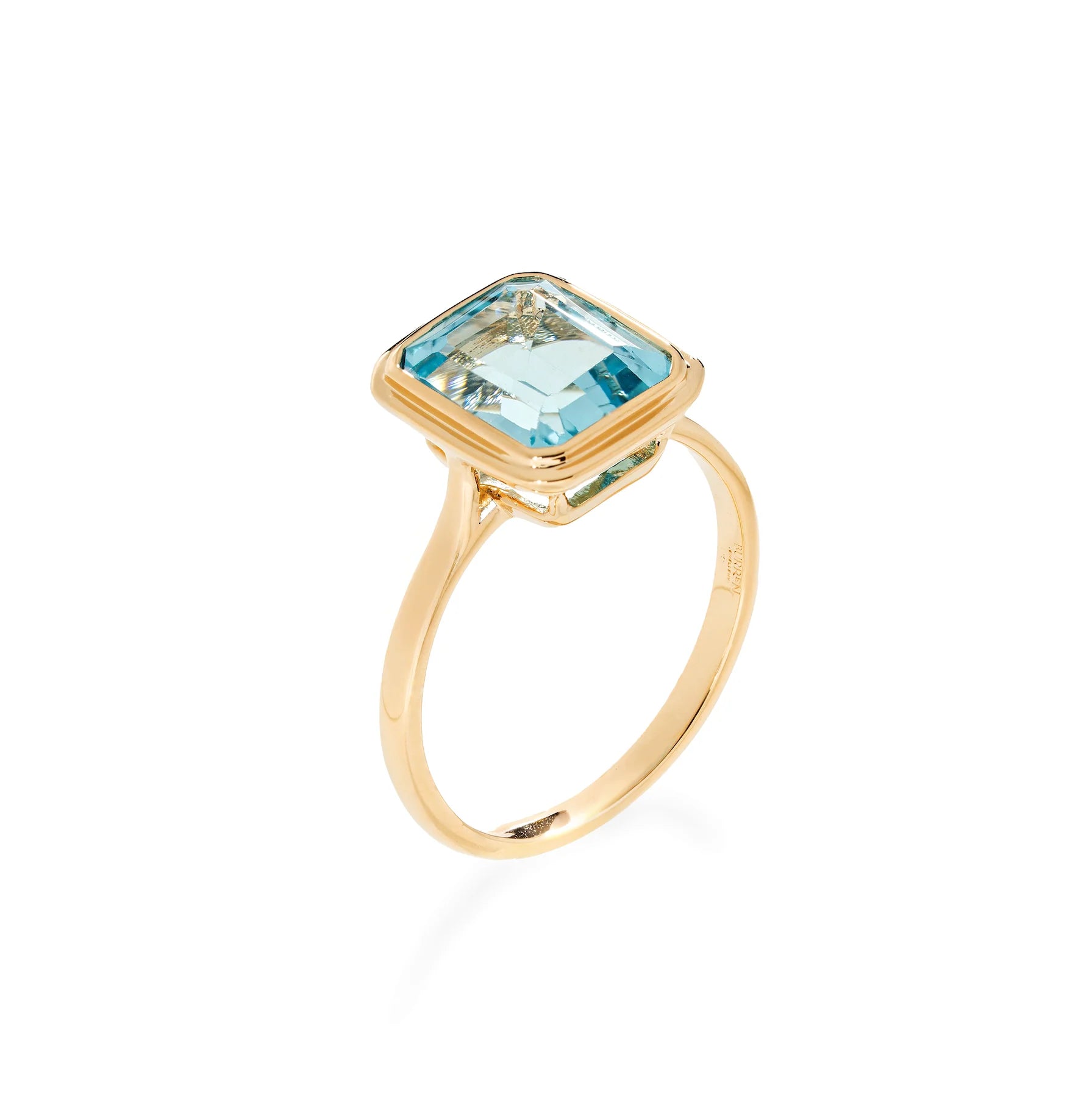 Lagoon Blue Topaz Ring