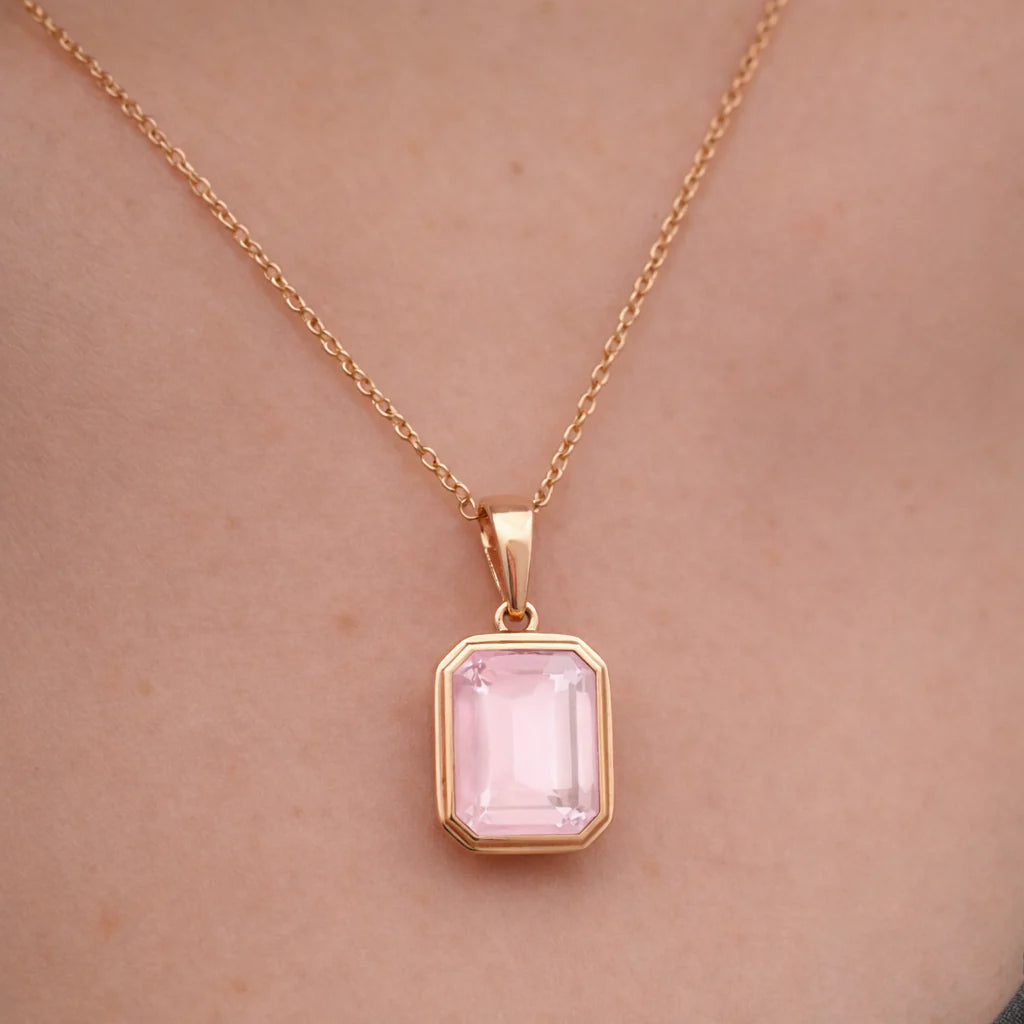 Lagoon Rose Quartz Pendant