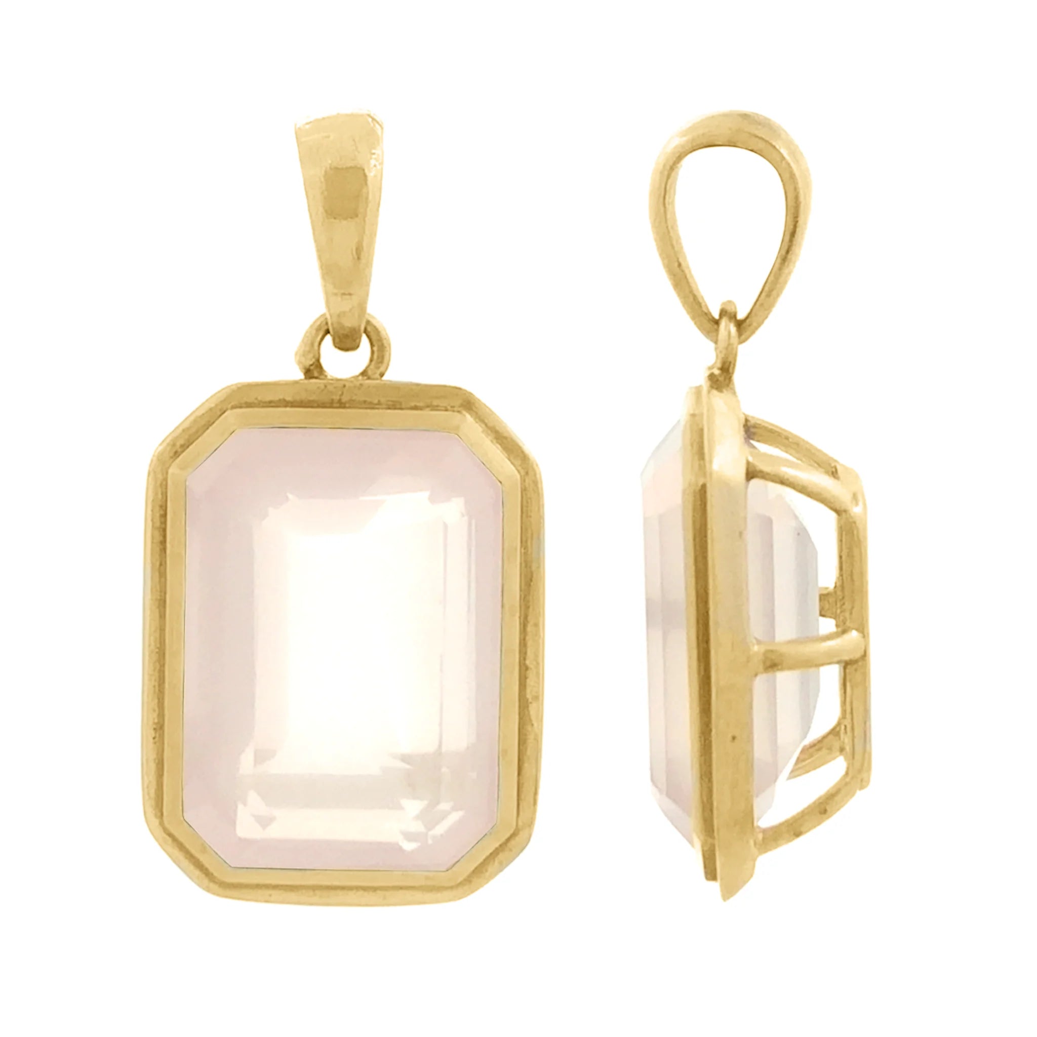Lagoon Rose Quartz Pendant