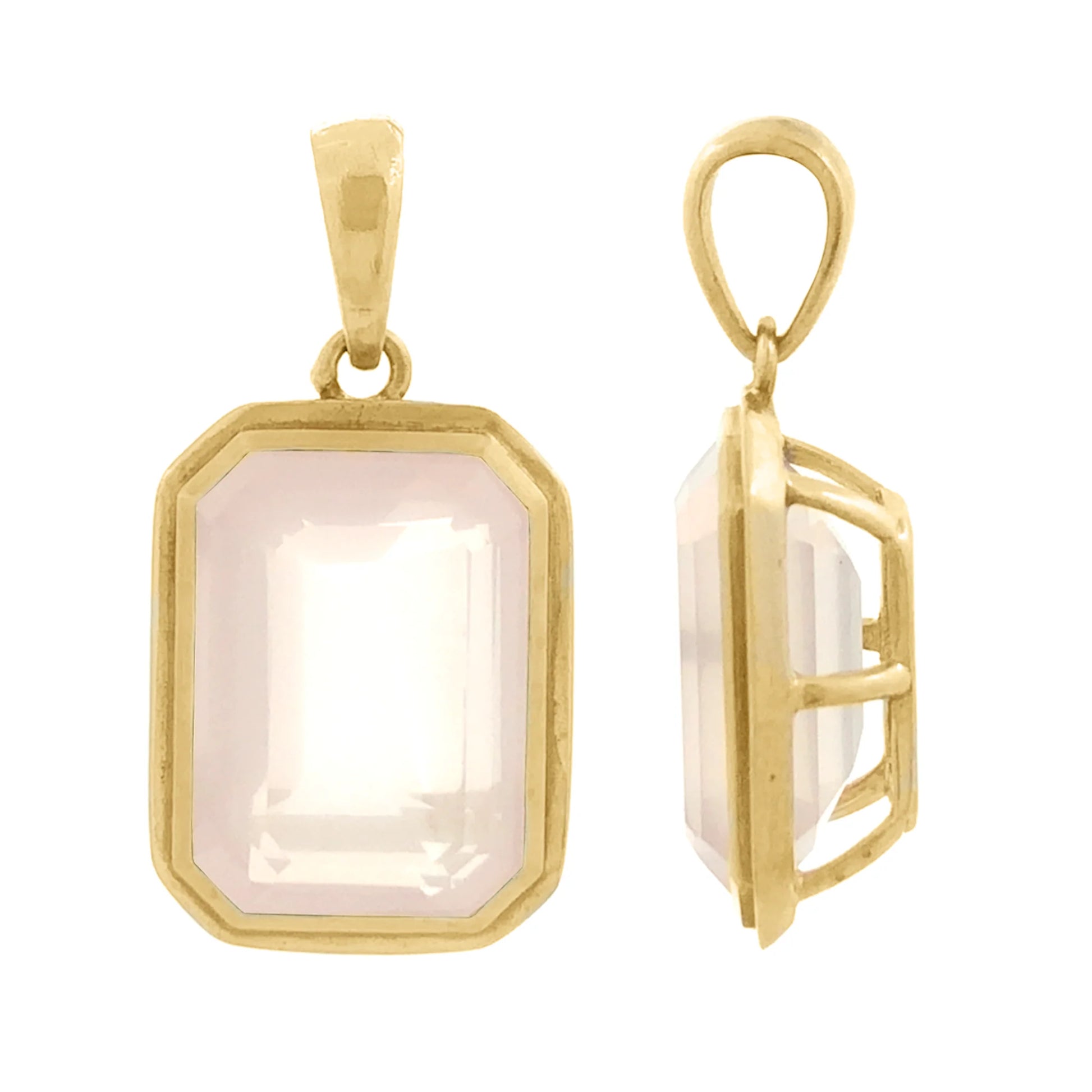 Lagoon Rose Quartz Pendant