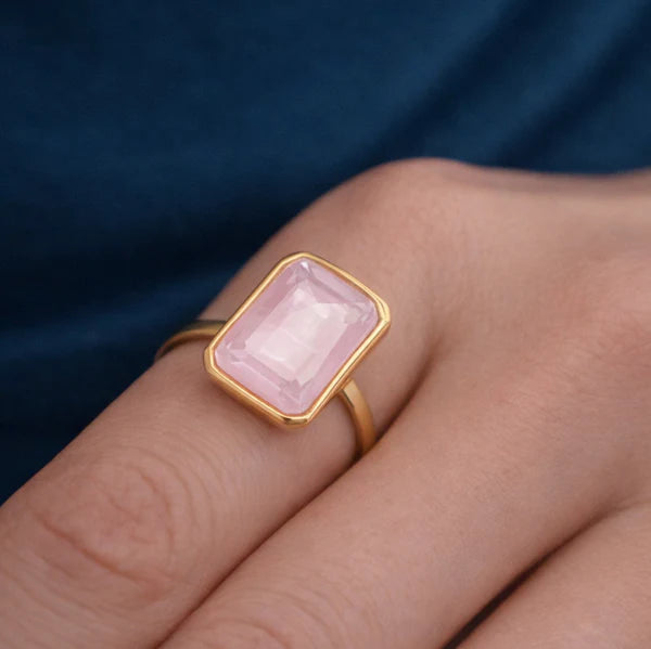 Lagoon Rose Quartz Ring