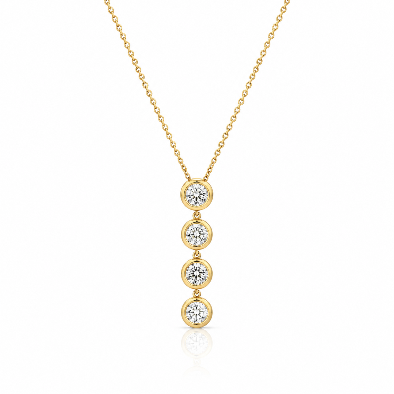 18kt Bezel Set Round Diamond Pendant