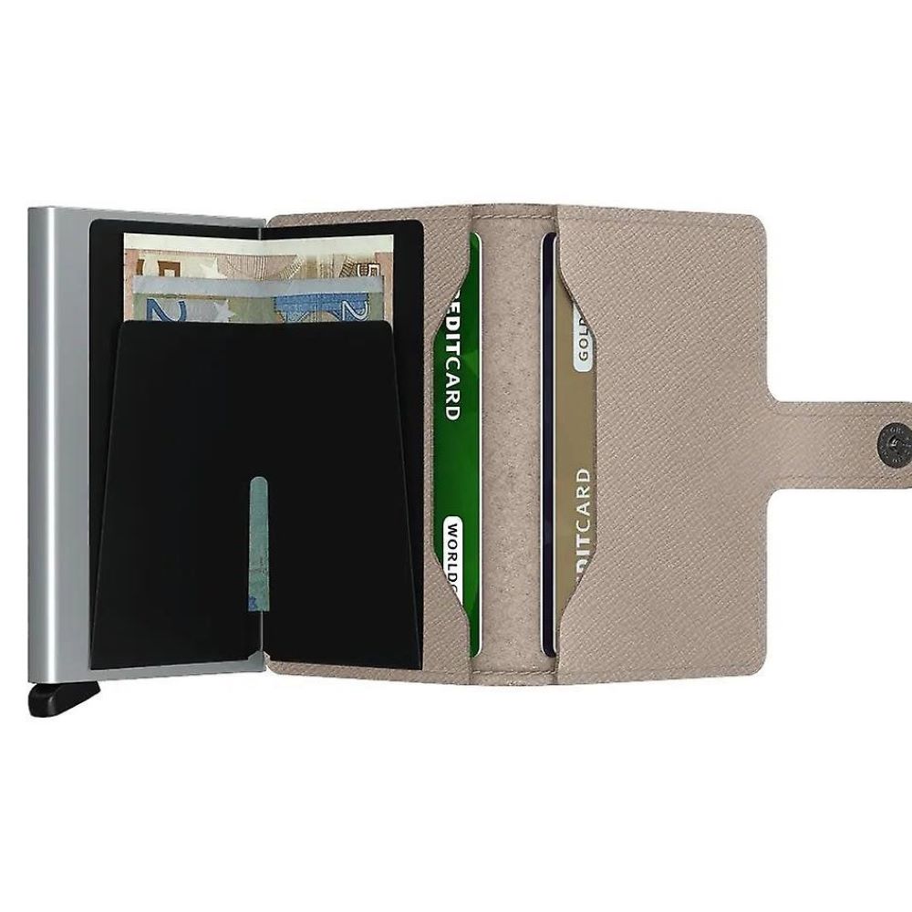 Secrid Taupe Leather Crisple Wallet MC-Taupe-Camo image 1