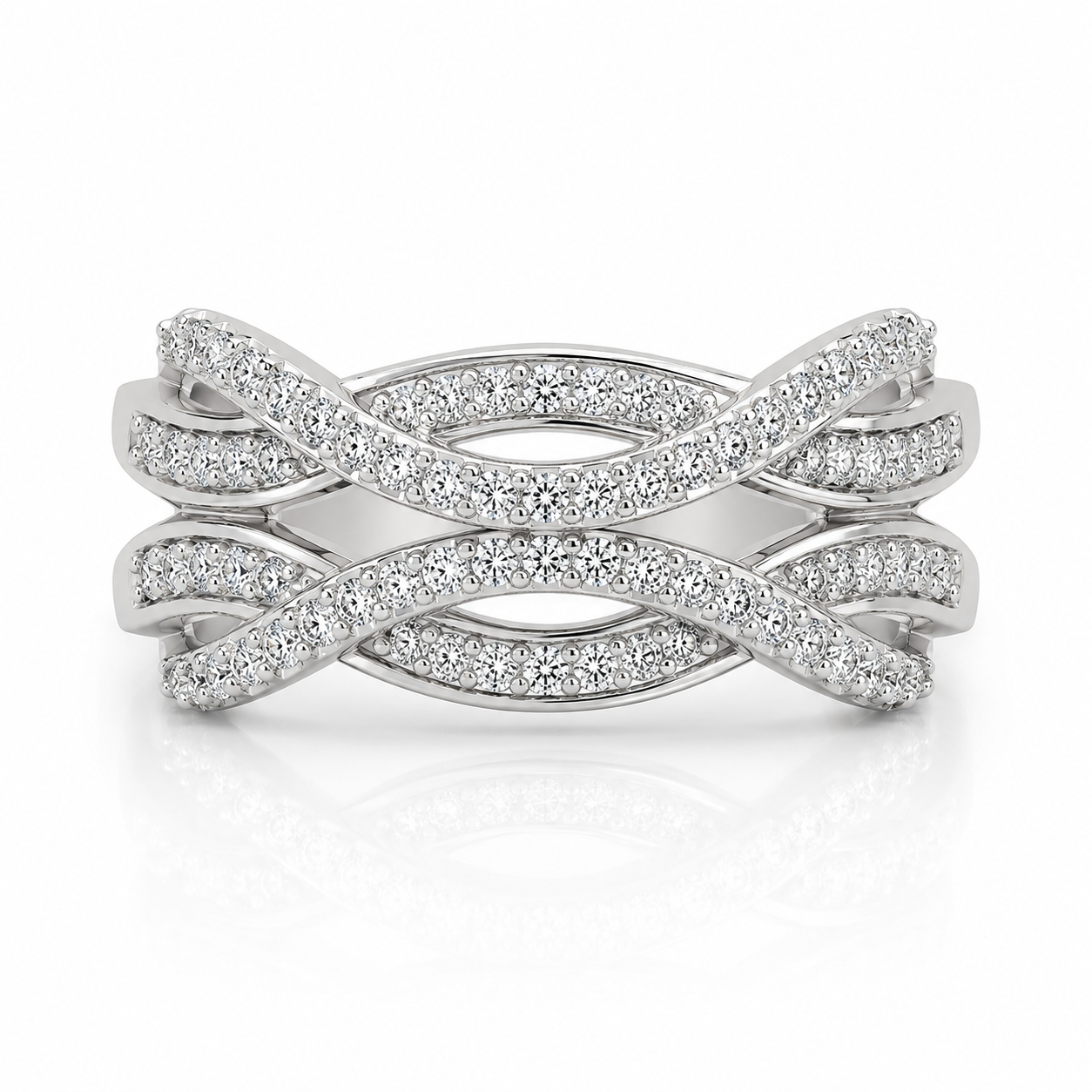 9kt Multi-Wave Diamond Dress Ring