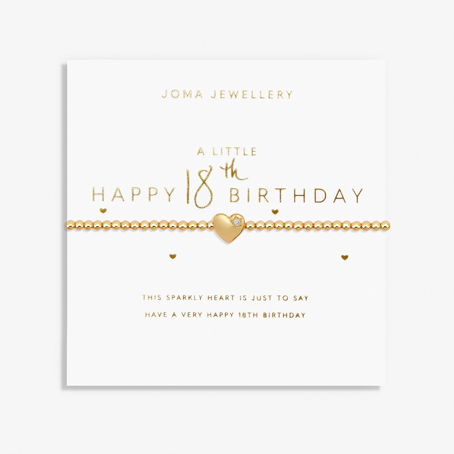 A Little 'Happy 18th' Bracelet In Gold Plating image 0