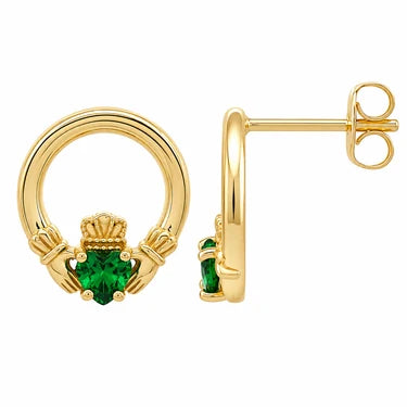 Wild Heart Claddagh Stud Earrings