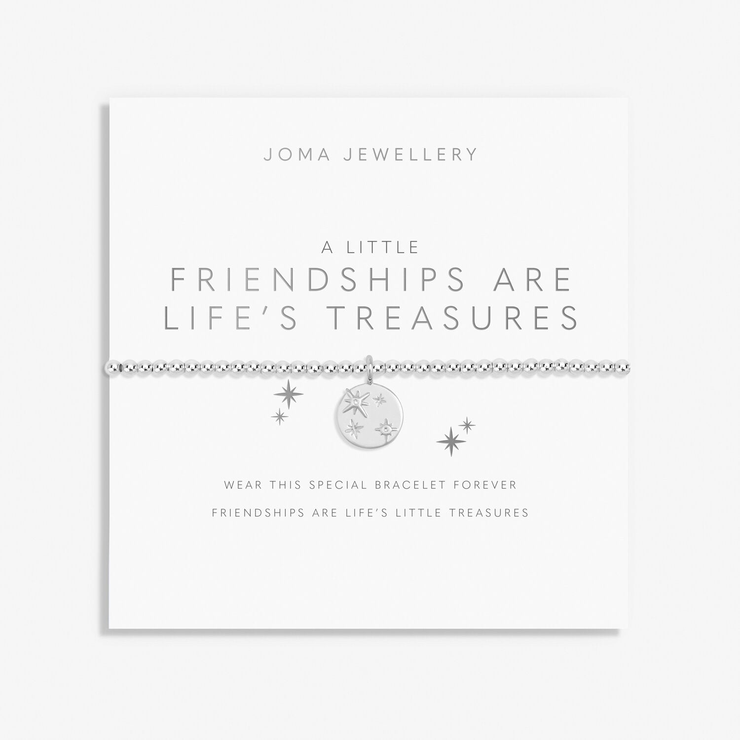 A Little 'Friendships Are Life's Treasures' Bracelet In Silver Plating image 0