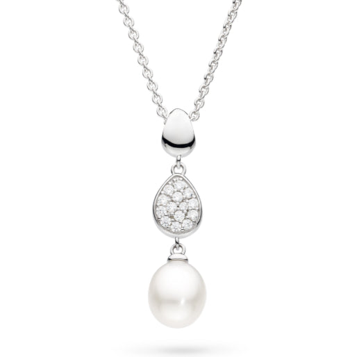 Kit Heath Coast Pebble Glisten Pavé & Pearl Necklace image 0