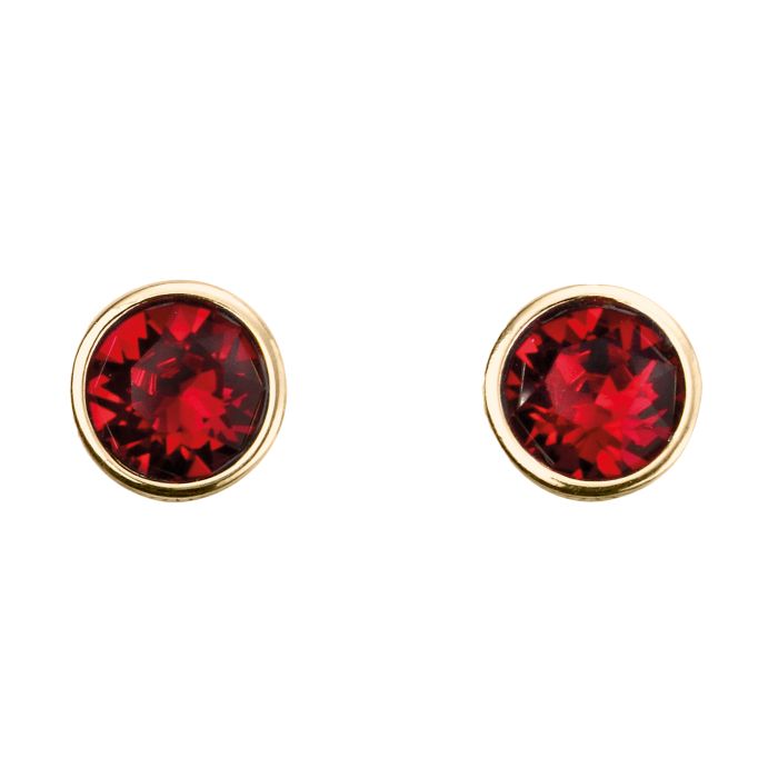 Gold Plate Birthstone Earrings - July