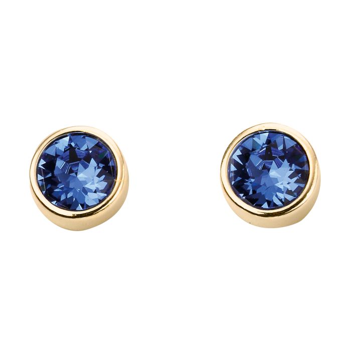 Gold Plate Birthstone Earrings - September