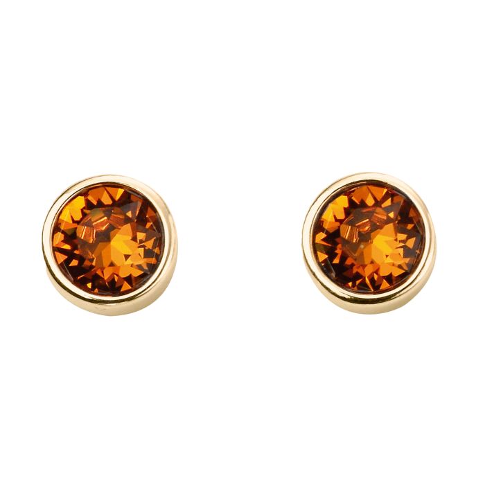 Gold Plate Birthstone Earrings - November