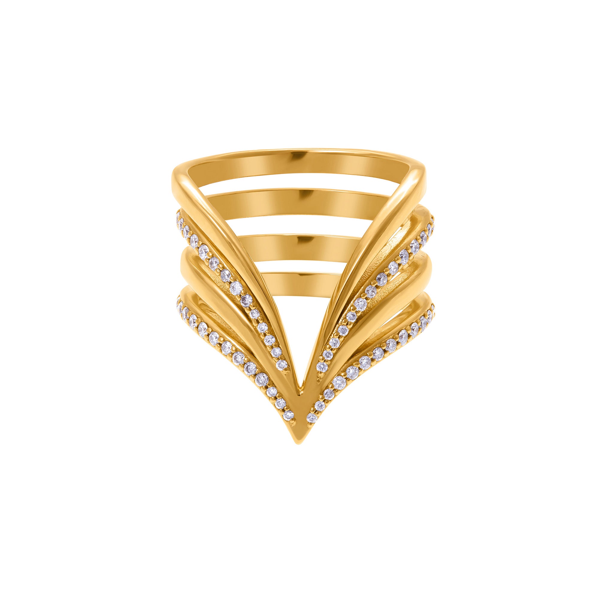 Quartermaine EMR3 18kt Gold & Diamond Empire V Ring  05030016 image 0