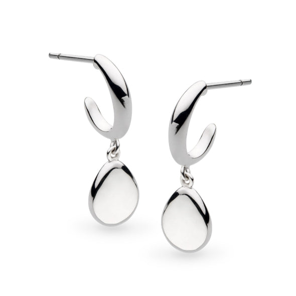 Kit Heath Coast Pebbles Semi Hoop Stud Drop Earrings image 0
