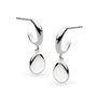 Kit Heath Coast Pebbles Semi Hoop Stud Drop Earrings image 0