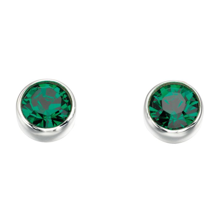 Silver Birthstone Earrings - May