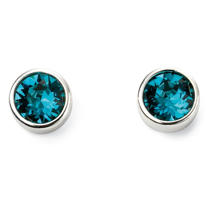 Silver Birthstone Earrings - December