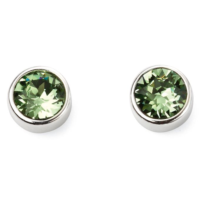 Silver Birthstone Earrings - August