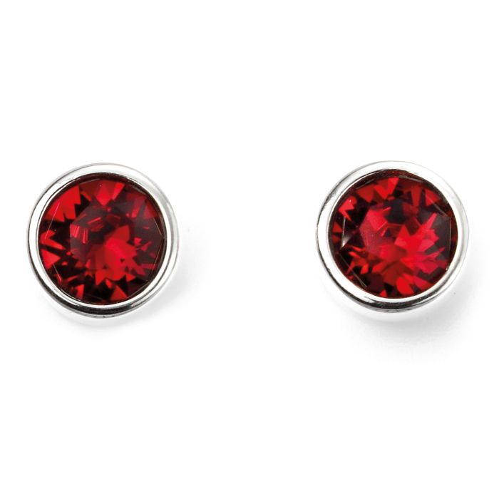 Silver Birthstone Earrings - July
