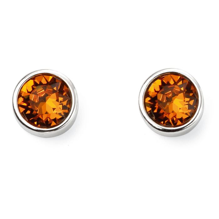 Silver Birthstone Earrings - November