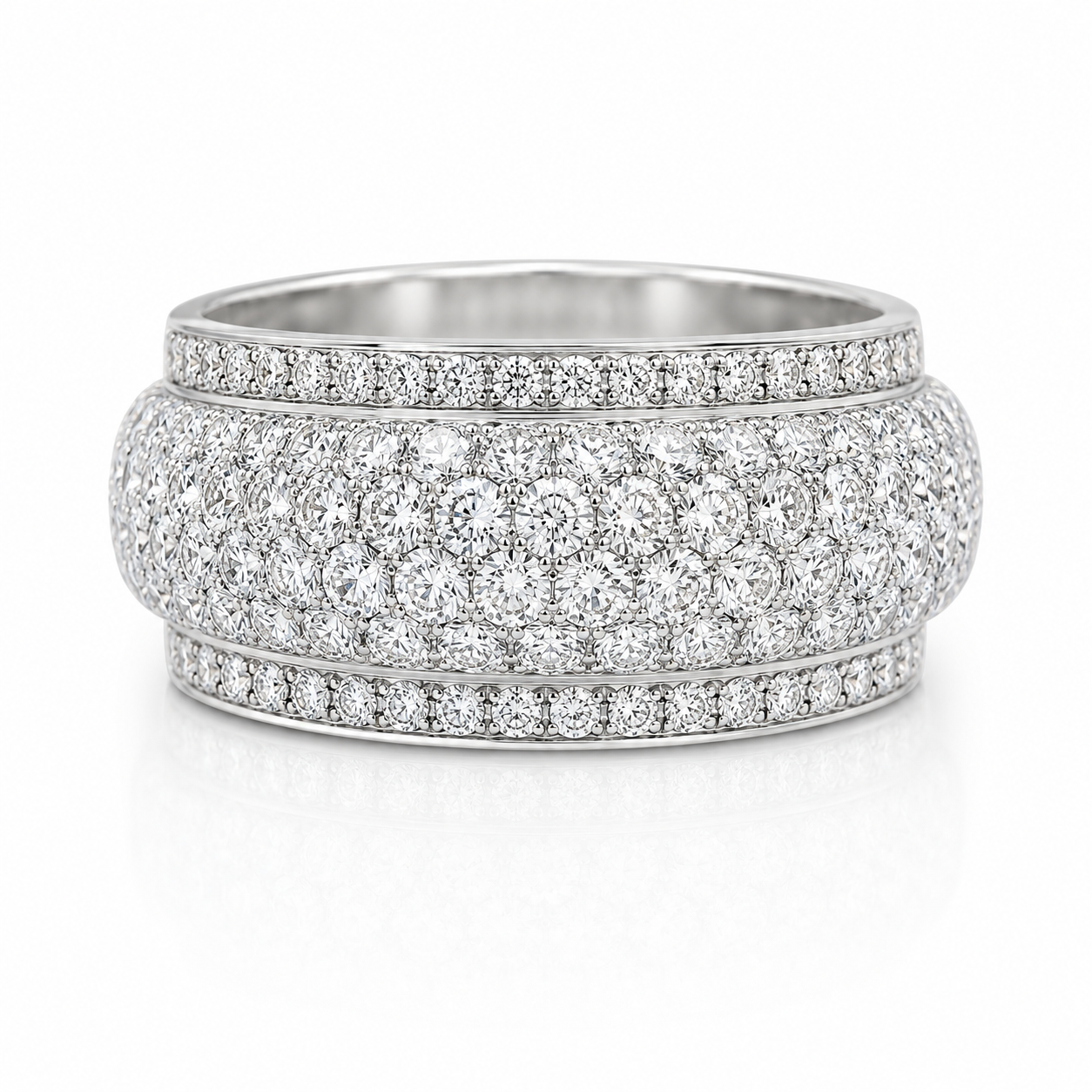 18kt Micro Double Diamond Dress Ring