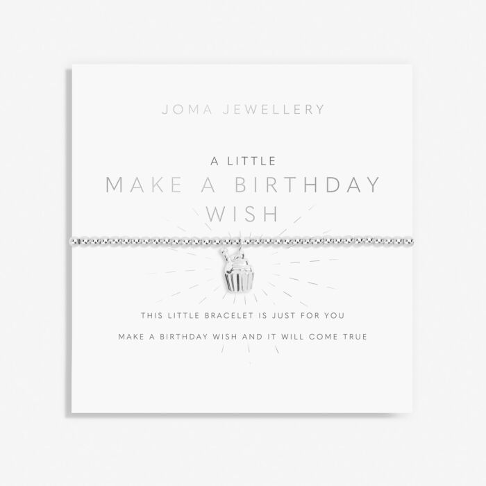 A Little 'Make A Birthday Wish' Bracelet in Silver Plating image 0