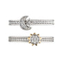 Kit Heath Céleste Sun & Moon Pavé Duo Stacking Rings image 0