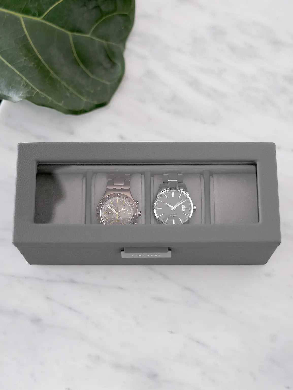 4 Piece Watch Box - Slate Grey