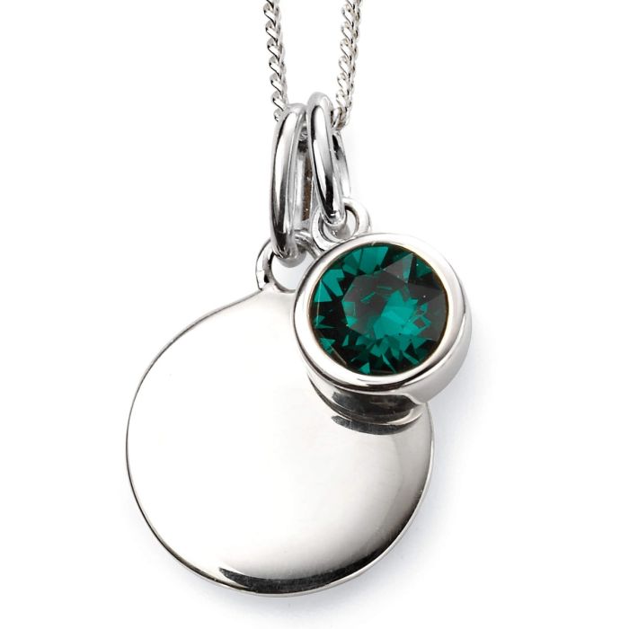 Silver Birthstone Pendant - May
