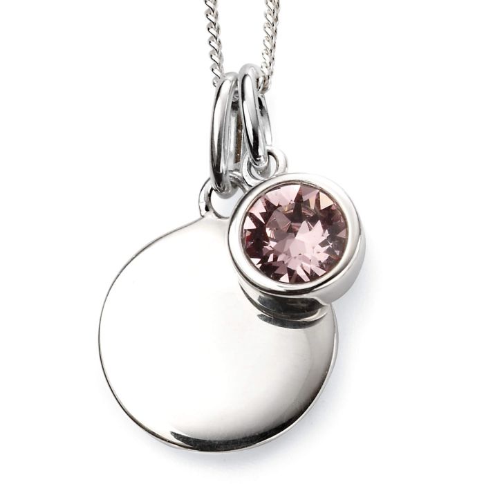 Silver Birthstone Pendant - June