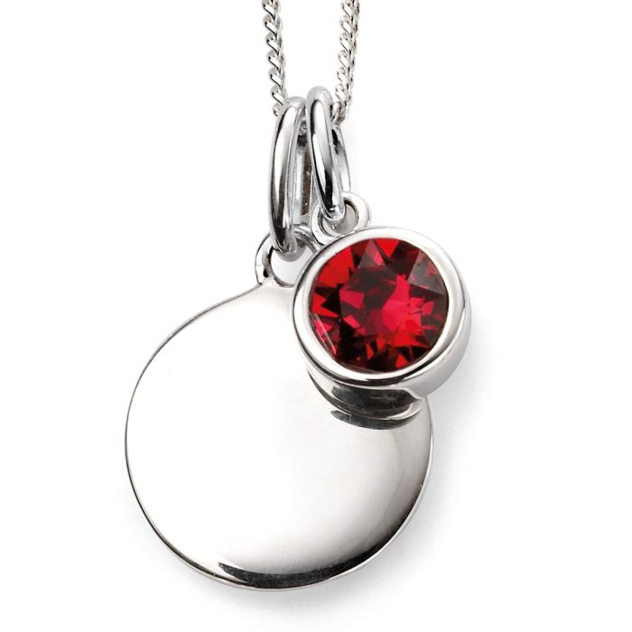 Silver Birthstone Pendant - July